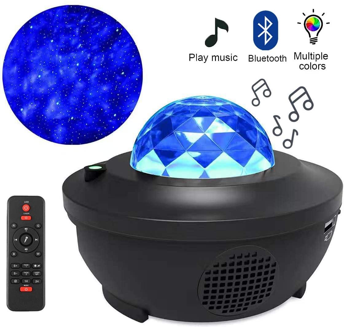 Star Night Light Projector - Ocean Wave Projector Sky with Bluetooth Speaker (D58)(LL4)(1U58)