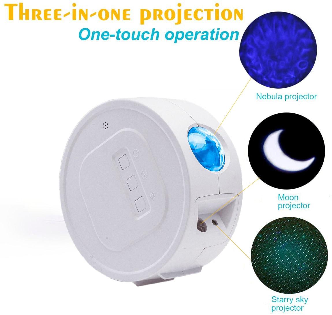 Starry Sky Projector - Star Night Light Upgraded Smart WIFI Ocean Waving Lights Moon (LL4)(F58)