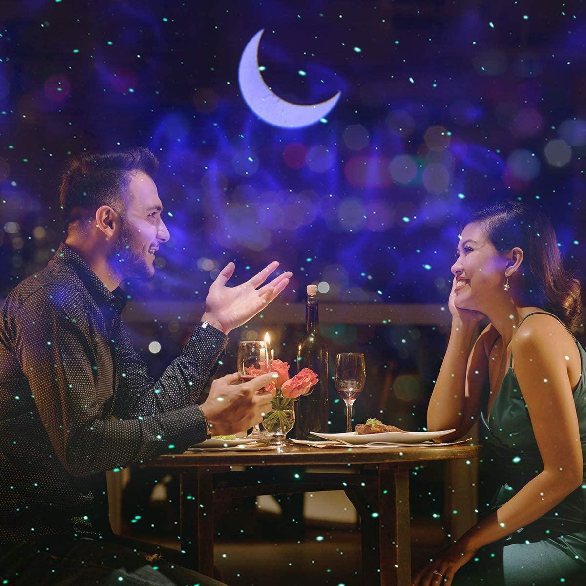 Starry Sky Projector - Star Night Light Upgraded Smart WIFI Ocean Waving Lights Moon (LL4)(F58)