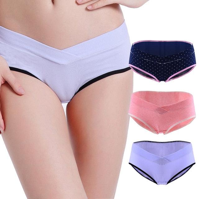 3PCS/Lot Maternity Underwear Panties - Pregnancy Clothes U-shaped - Low-Waist Briefs Intimates Panties (5Z2)