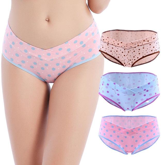 3PCS/Lot Maternity Underwear Panties - Pregnancy Clothes U-shaped - Low-Waist Briefs Intimates Panties (5Z2)