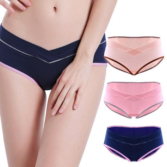 3PCS/Lot Maternity Underwear Panties - Pregnancy Clothes U-shaped - Low-Waist Briefs Intimates Panties (5Z2)
