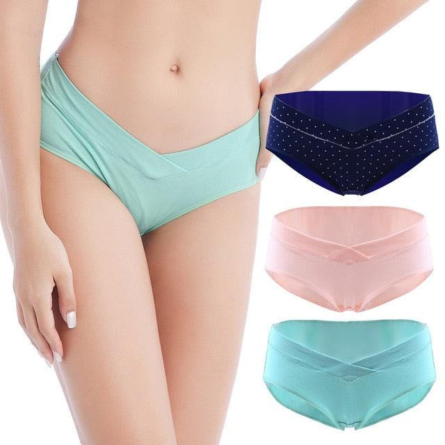 3PCS/Lot Maternity Underwear Panties - Pregnancy Clothes U-shaped - Low-Waist Briefs Intimates Panties (5Z2)