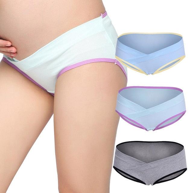 3PCS/Lot Maternity Underwear Panties - Pregnancy Clothes U-shaped - Low-Waist Briefs Intimates Panties (5Z2)
