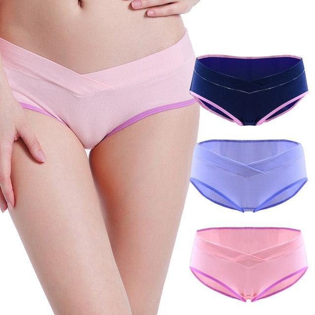 3PCS/Lot Maternity Underwear Panties - Pregnancy Clothes U-shaped - Low-Waist Briefs Intimates Panties (5Z2)