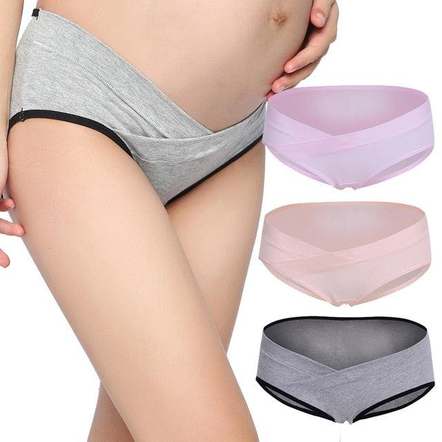 3PCS/Lot Maternity Underwear Panties - Pregnancy Clothes U-shaped - Low-Waist Briefs Intimates Panties (5Z2)