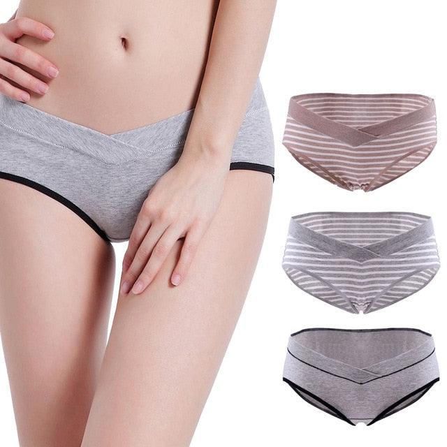 3PCS/Lot Maternity Underwear Panties - Pregnancy Clothes U-shaped - Low-Waist Briefs Intimates Panties (5Z2)