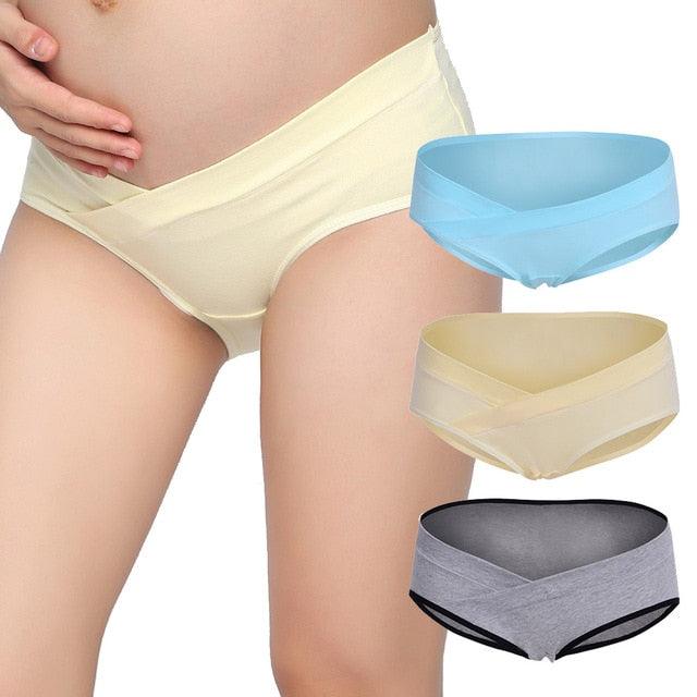 3PCS/Lot Maternity Underwear Panties - Pregnancy Clothes U-shaped - Low-Waist Briefs Intimates Panties (5Z2)