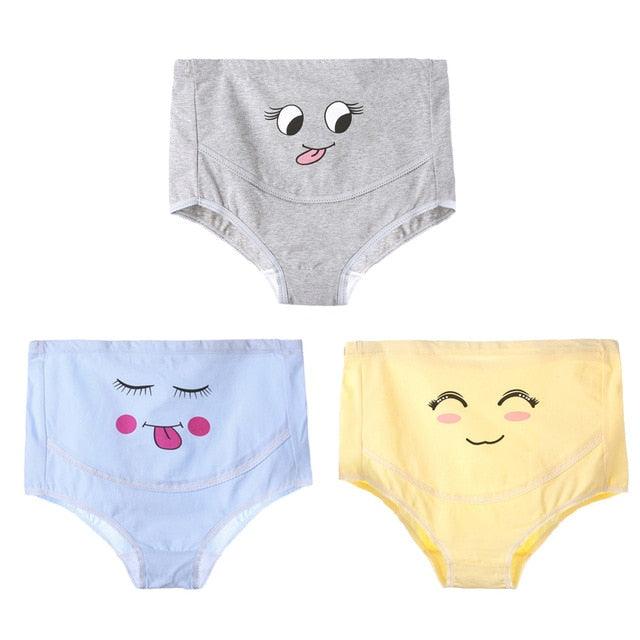 Cute 3Pcs/Lot Cotton Maternity Panties - High Waist Pregnant Women - Underwear Maternity Pregnancy Briefs (D6)(5Z2)(7Z2)