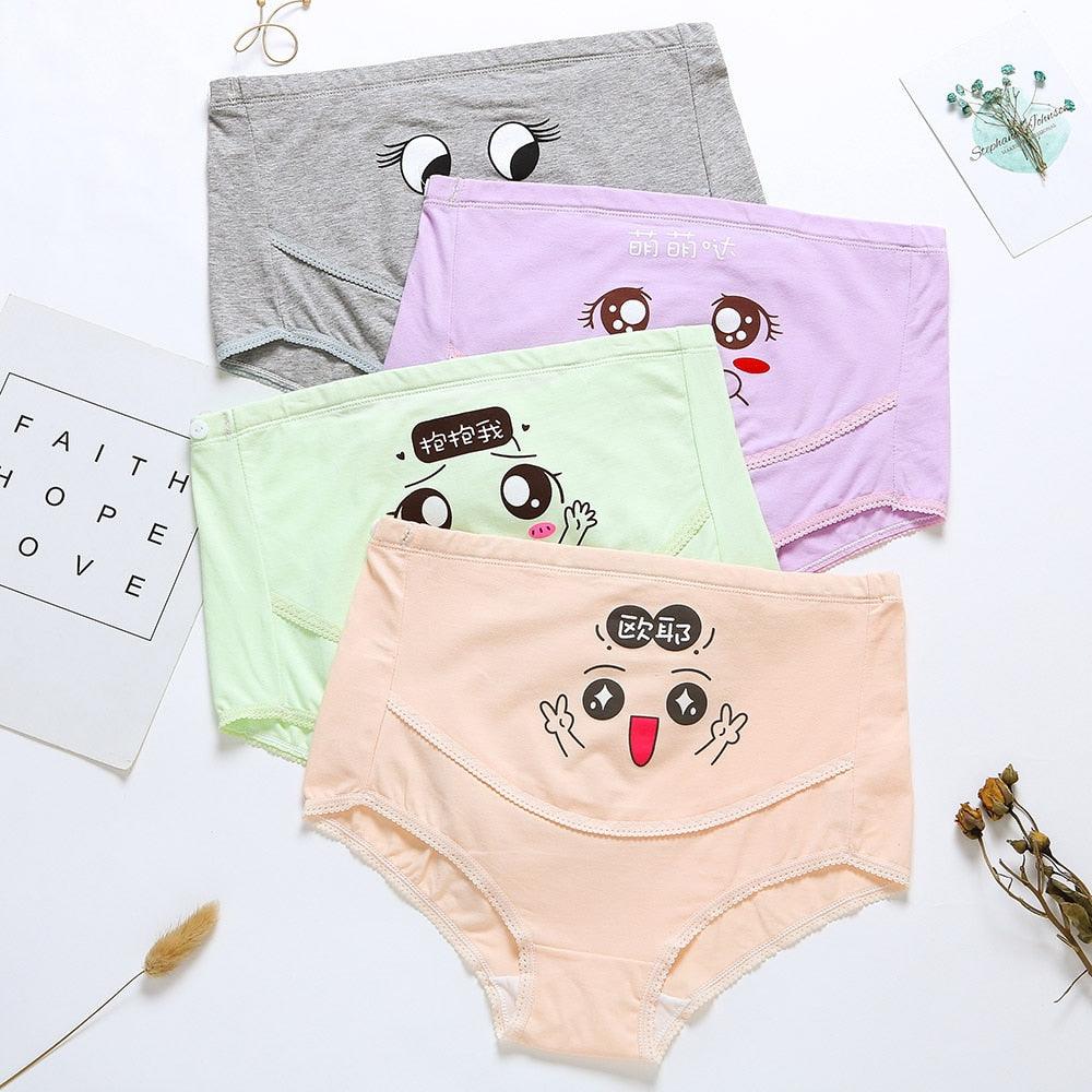 Cute 3Pcs/Lot Cotton Maternity Panties - High Waist Pregnant Women - Underwear Maternity Pregnancy Briefs (D6)(5Z2)(7Z2)