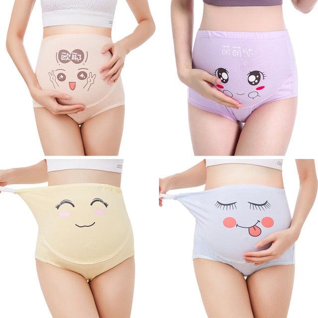 So Cute 4Pcs/Lot Cotton Maternity Underwear Panty - Pregnancy Brief - High Waist Maternity Panties Intimates (5Z2)(7Z2)(F6)
