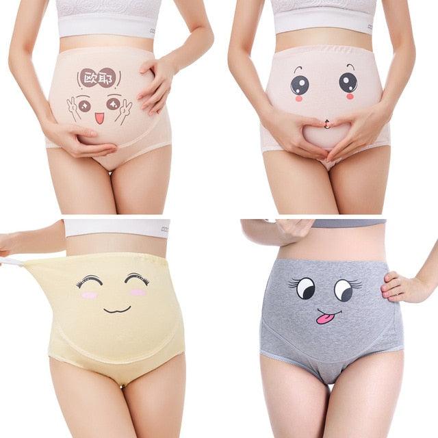 So Cute 4Pcs/Lot Cotton Maternity Underwear Panty - Pregnancy Brief - High Waist Maternity Panties Intimates (5Z2)(7Z2)(F6)