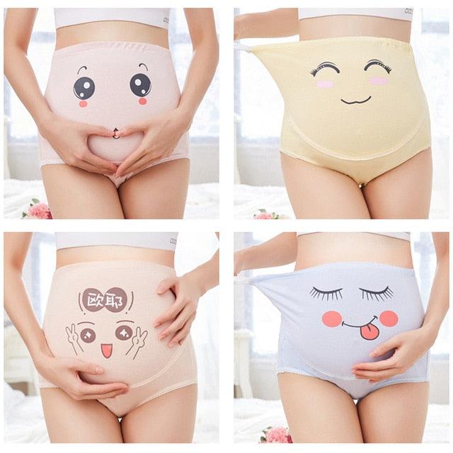 So Cute 4Pcs/Lot Cotton Maternity Underwear Panty - Pregnancy Brief - High Waist Maternity Panties Intimates (5Z2)(7Z2)(F6)