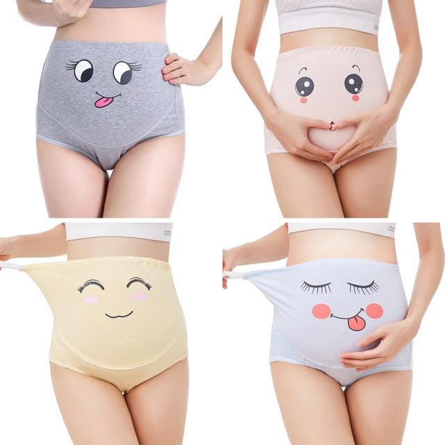 So Cute 4Pcs/Lot Cotton Maternity Underwear Panty - Pregnancy Brief - High Waist Maternity Panties Intimates (5Z2)(7Z2)(F6)
