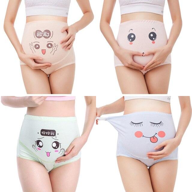 So Cute 4Pcs/Lot Cotton Maternity Underwear Panty - Pregnancy Brief - High Waist Maternity Panties Intimates (5Z2)(7Z2)(F6)