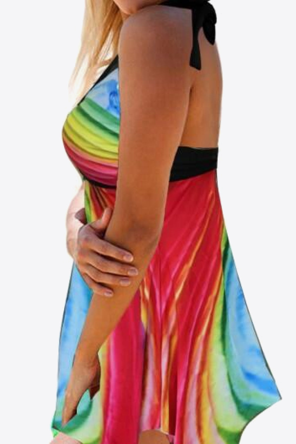 Multicolored Halter Neck Two-Piece Swimsuit (TB13D) T