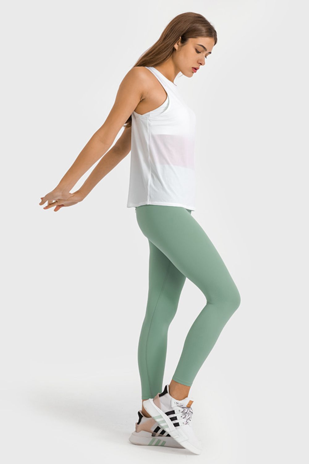 High Waist Ankle-Length Yoga Leggings (TBL) T - Deals DejaVu
