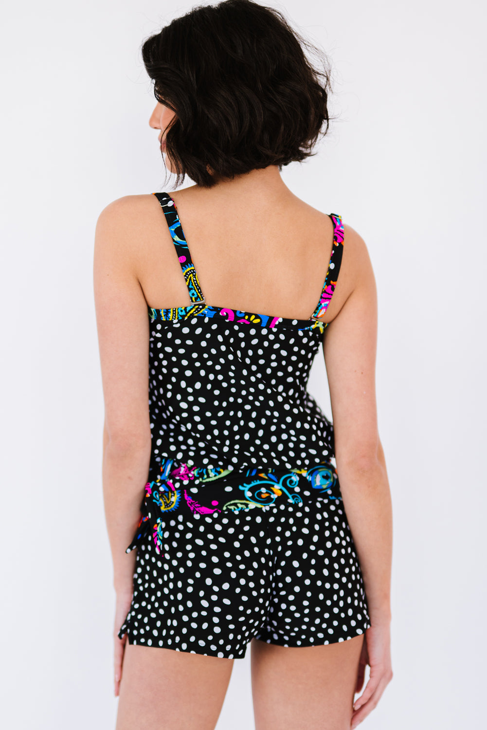 Printed Tied Tankini Set (TB13D) T