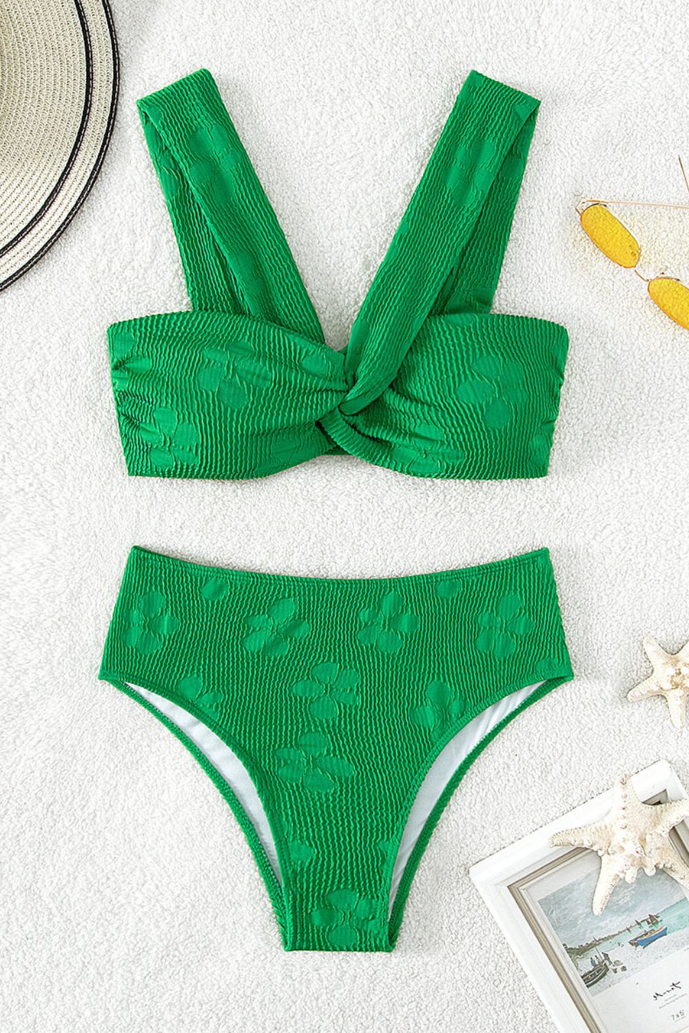 Textured Twisted Detail Bikini Set (TB9D) T