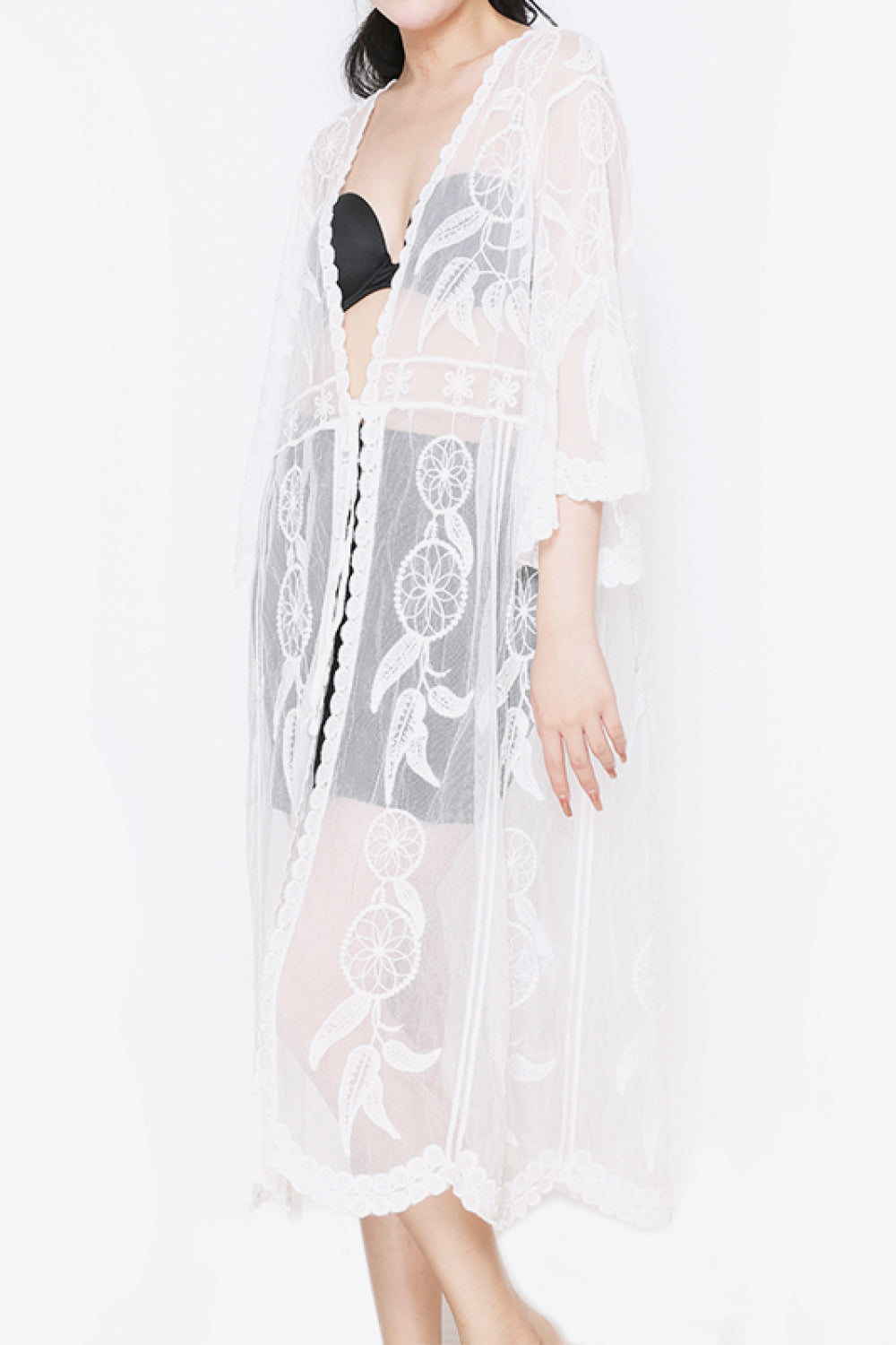 Tied Sheer Cover Up Cardigan (TB11D) T