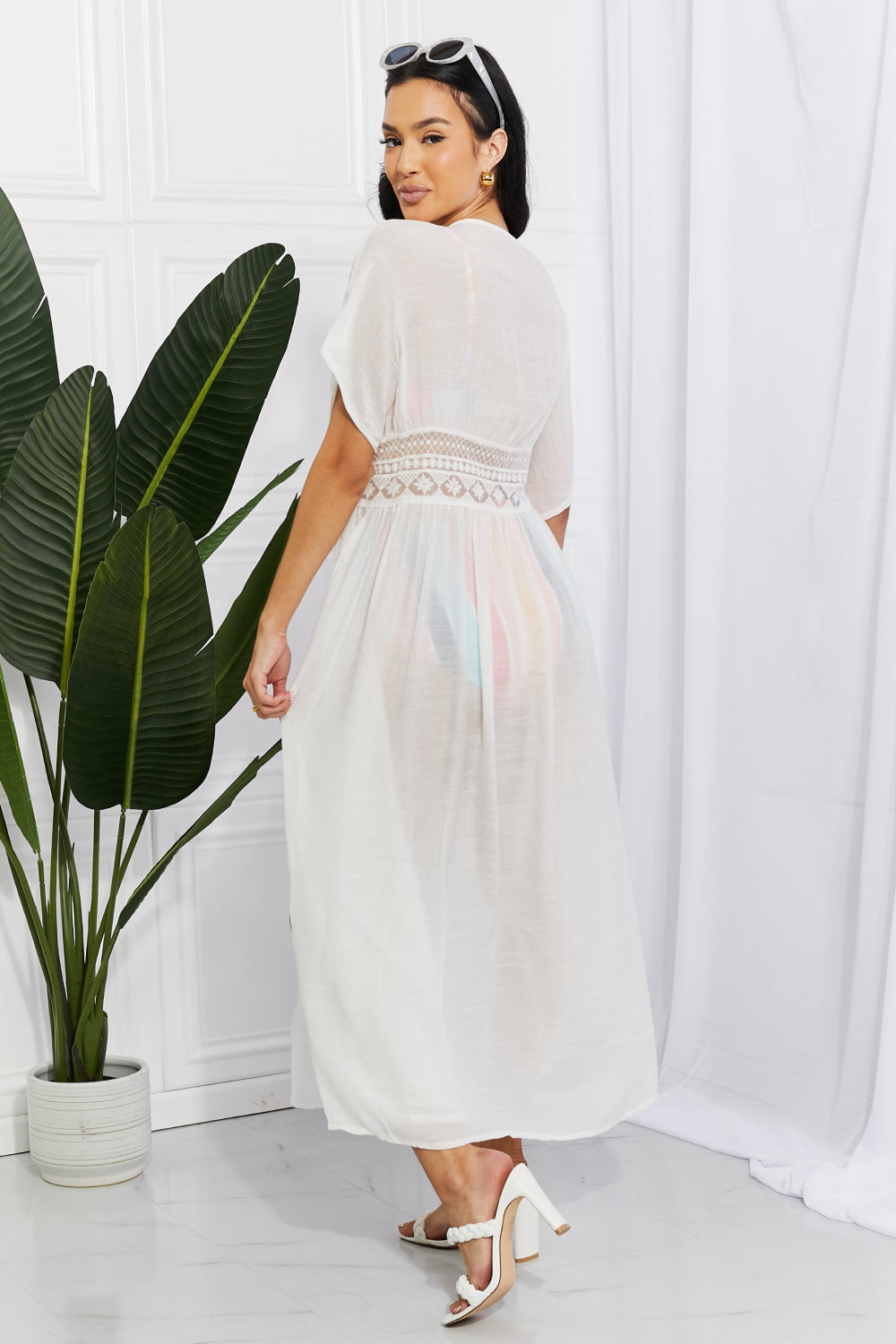Marina West Swim Sun Goddess Tied Maxi Cover-Up (TB11D) T - Deals DejaVu