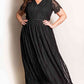 V-Neck Short Sleeve Lace Maxi Dress (BWMT) T - Deals DejaVu