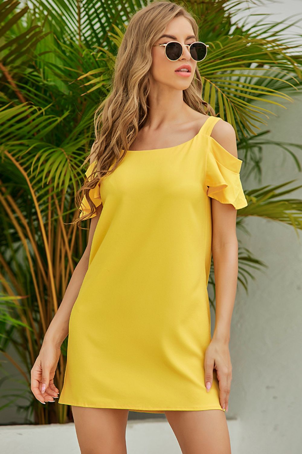 Cold-Shoulder Mini Dress (BWD)(WS06)T