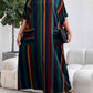 Plus Size Striped Maxi Dress with Pockets (BWMT) T - Deals DejaVu
