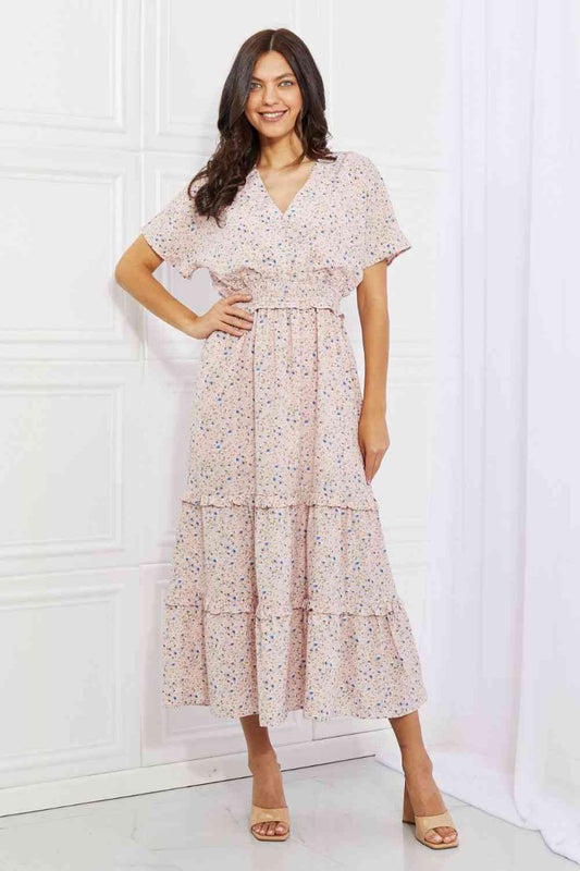 HEYSON Sweet Talk Kimono Sleeve Maxi Dress in Blush Pink (BWMT) T - Deals DejaVu