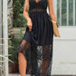 Lace Crisscross Back Sleeveless Maxi Dress (BWMT) T - Deals DejaVu