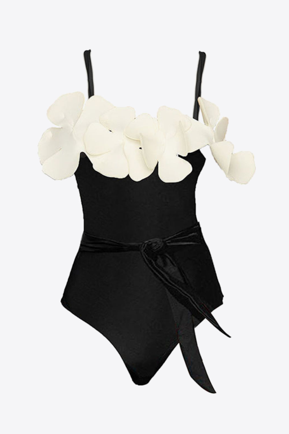 Contrast Flower Detail One-Piece Swimsuit (TB11D) T