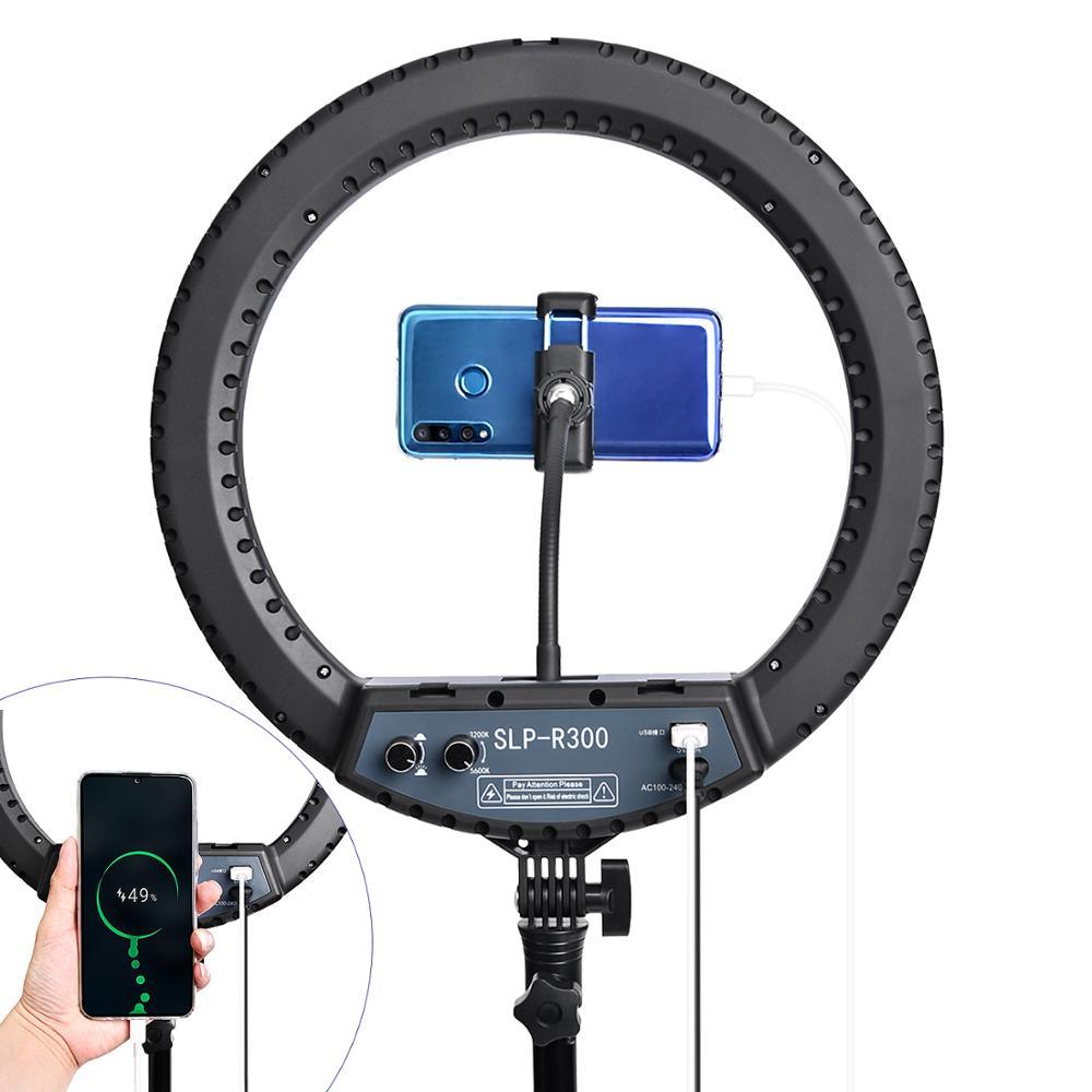 SLP-R300 300Pcs LED Ring Light Photographic Lighting Ring light 60W Ring Lamp With Tripod Stand For Camera Phone Makeup (MC7)(1U54)