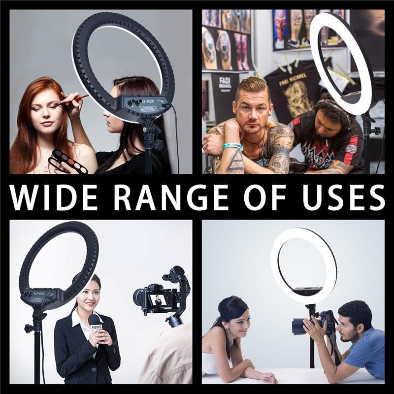 SLP-R300 300Pcs LED Ring Light Photographic Lighting Ring light 60W Ring Lamp With Tripod Stand For Camera Phone Makeup (MC7)(1U54)