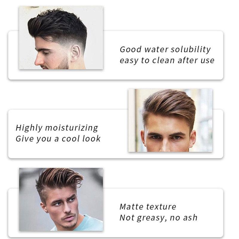Hair clay high hold low shine hair wax natural look for man - fashion hair style 80g best styling strong hold daily use (BD3)(1U45)