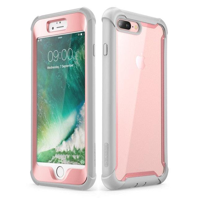 iPhone 7 Plus Case For iPhone 8 Plus Case Ares Full-Body Rugged Clear Bumper Cover with Built-in Screen Protector (RS6)(1U50)