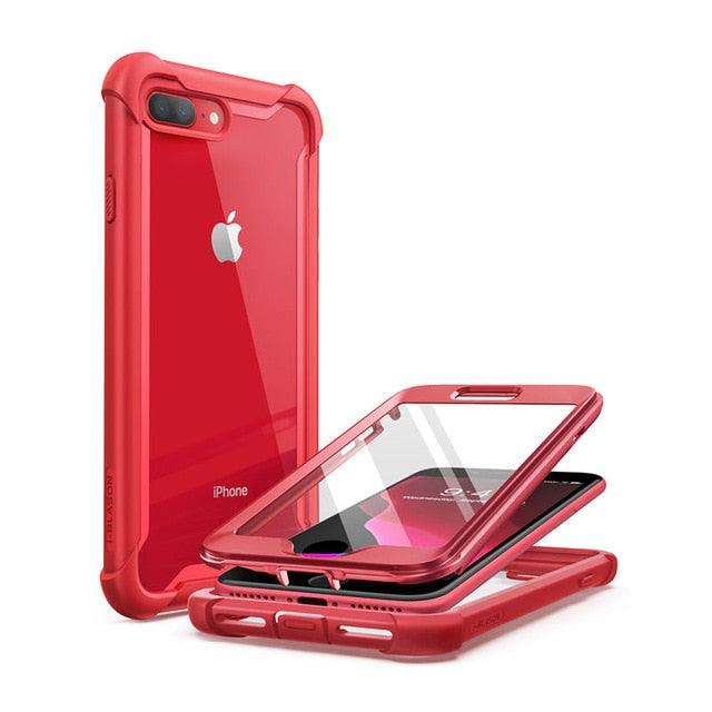 iPhone 7 Plus Case For iPhone 8 Plus Case Ares Full-Body Rugged Clear Bumper Cover with Built-in Screen Protector (RS6)(1U50)