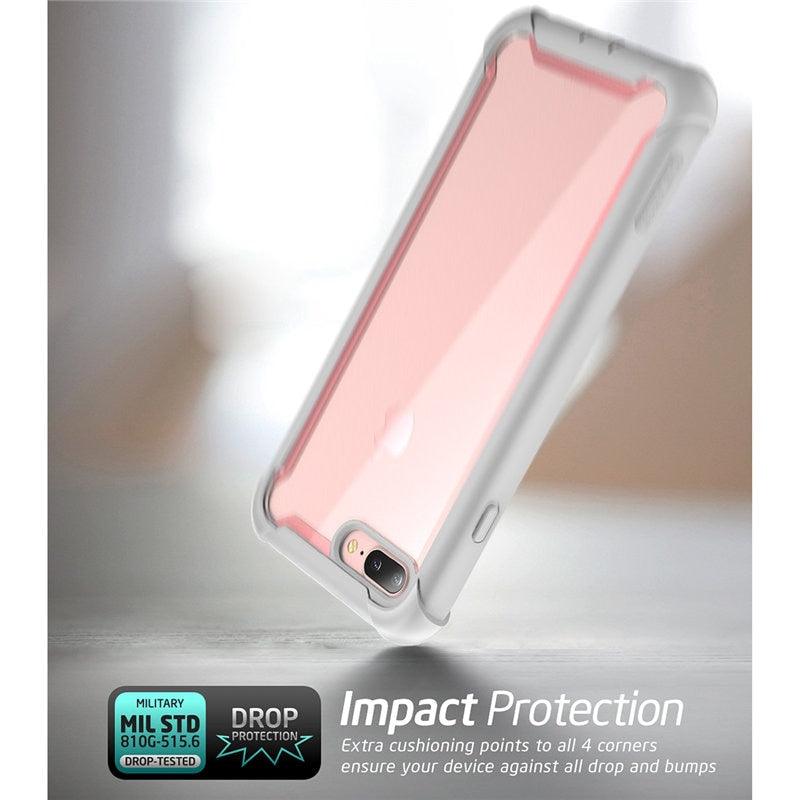 iPhone 7 Plus Case For iPhone 8 Plus Case Ares Full-Body Rugged Clear Bumper Cover with Built-in Screen Protector (RS6)(1U50)