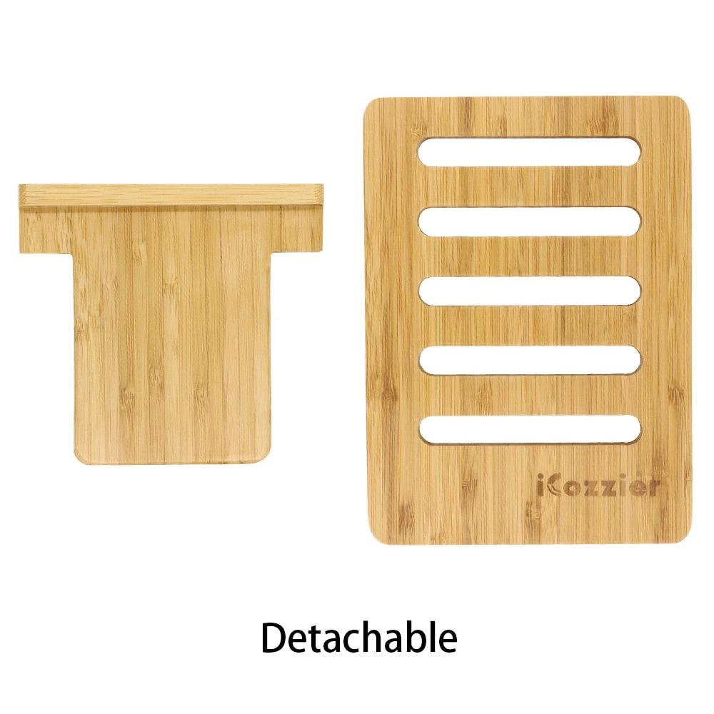 Great Bamboo Adjustable Tablet Stand Multi-angle Portable Holder for iPad or Cellphones (TLC2)