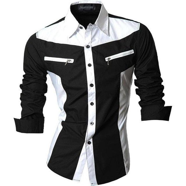 Spring Autumn Features Shirts - Men Casual Shirt - New Arrival Long Sleeve Casual Slim Fit (TM1)(CC1)(F8)