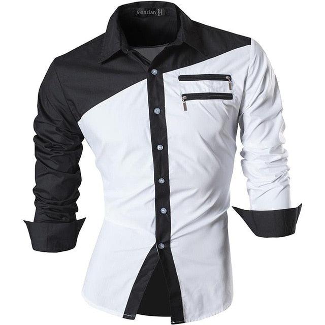 Spring Autumn Features Shirts - Men Casual Shirt - New Arrival Long Sleeve Casual Slim Fit (TM1)(CC1)(F8)