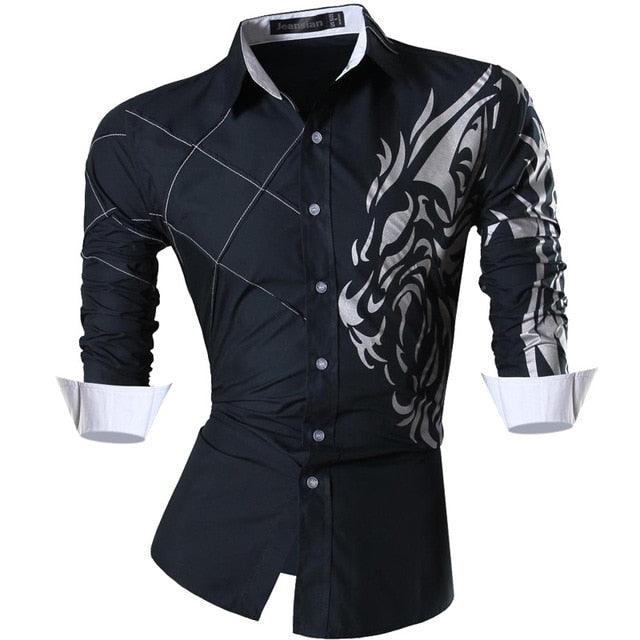 Spring Autumn Features Shirts - Men Casual Shirt - New Arrival Long Sleeve Casual Slim Fit (TM1)(CC1)(F8)