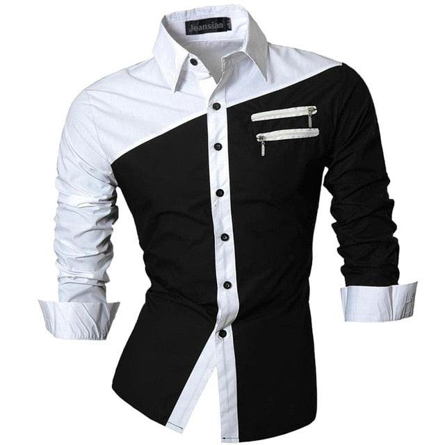 Spring Autumn Features Shirts - Men Casual Shirt - New Arrival Long Sleeve Casual Slim Fit (TM1)(CC1)(F8)