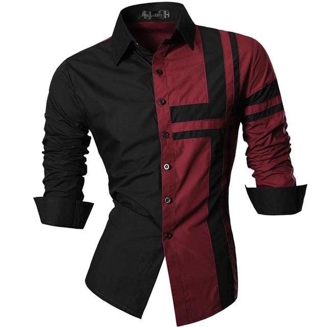 Spring Autumn Features Shirts - Men Casual Shirt - New Arrival Long Sleeve Casual Slim Fit (TM1)(CC1)(F8)
