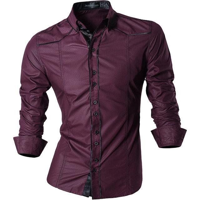 Spring Autumn Features Shirts - Men Casual Shirt - New Arrival Long Sleeve Casual Slim Fit (TM1)(CC1)(F8)