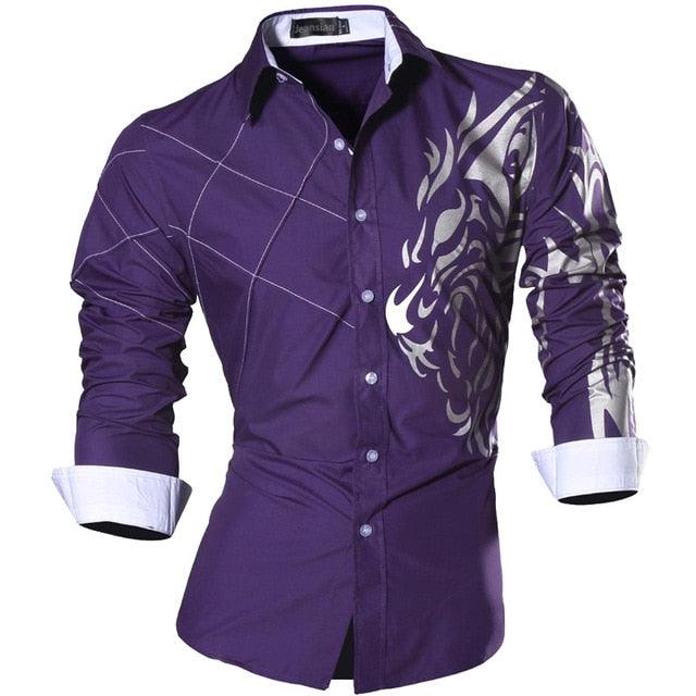 Spring Autumn Features Shirts - Men Casual Shirt - New Arrival Long Sleeve Casual Slim Fit (TM1)(CC1)(F8)