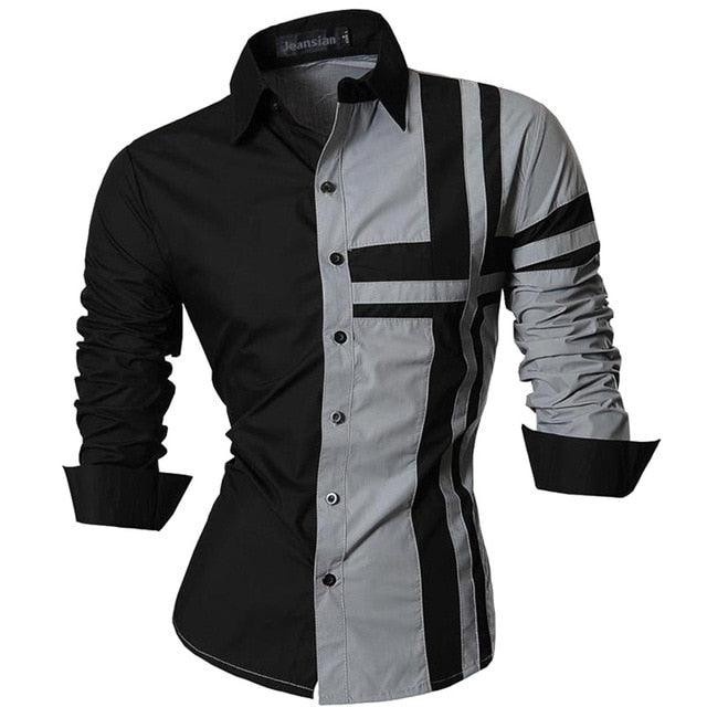 Spring Autumn Features Shirts - Men Casual Shirt - New Arrival Long Sleeve Casual Slim Fit (TM1)(CC1)(F8)