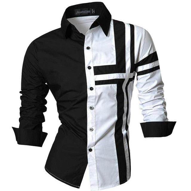 Spring Autumn Features Shirts - Men Casual Shirt - New Arrival Long Sleeve Casual Slim Fit (TM1)(CC1)(F8)