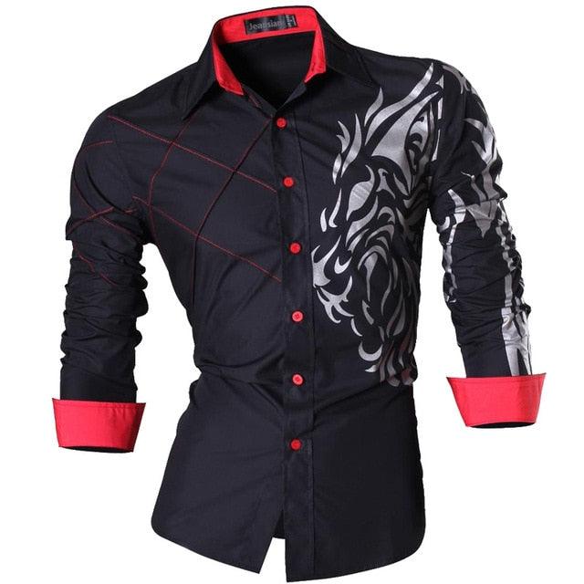 Spring Autumn Features Shirts - Men Casual Shirt - New Arrival Long Sleeve Casual Slim Fit (TM1)(CC1)(F8)