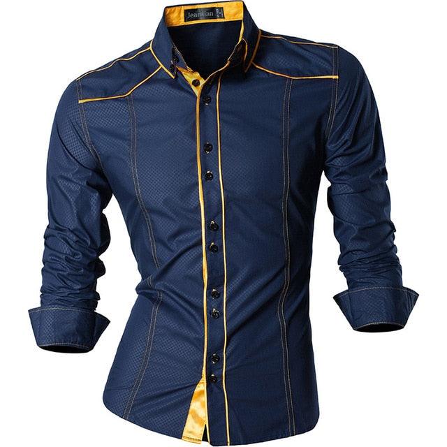 Spring Autumn Features Shirts - Men Casual Shirt - New Arrival Long Sleeve Casual Slim Fit (TM1)(CC1)(F8)