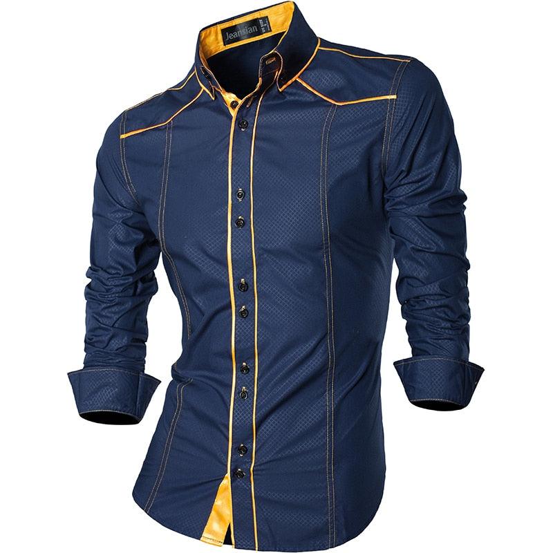 Spring Autumn Features Shirts - Men Casual Shirt - New Arrival Long Sleeve Casual Slim Fit (TM1)(CC1)(F8)